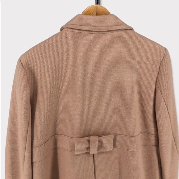 LC Lauren Conrad Blush Pink Bow Back Lined Peacoat Wool Blend NWT - Picture 7 of 15